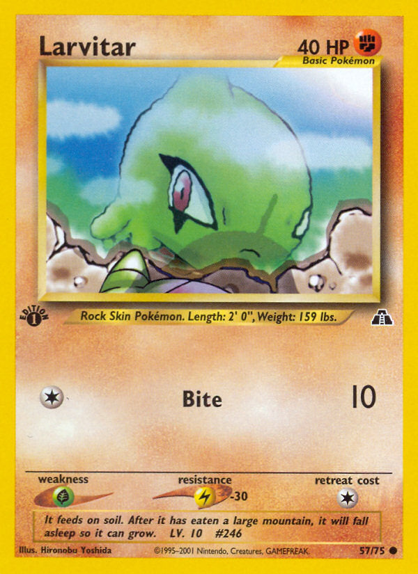 Neo Discovery Larvitar #57/75 first edition